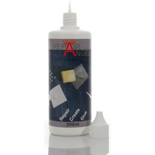 Colle textile, transparente, lavable en machine, pour tissu, cuir, jean, cuir, 200 ml