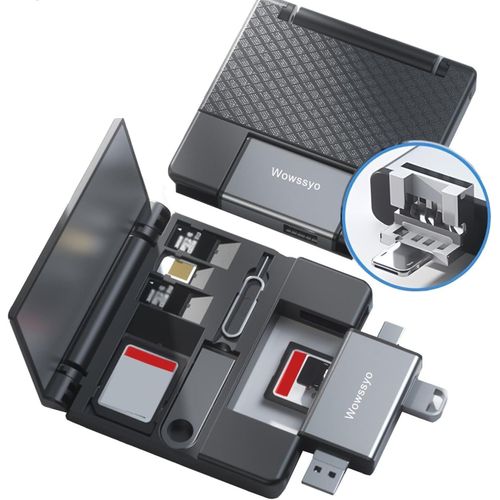 Lecteur de Carte SD pour iPhone, Adaptateur de Carte SD USB pour Carte Apple, Boîtier de Lecture de Carte SD pour iPhone 15/Pro Max/Pro/Plus/pour iPad Pro/MacBook Pro/Air, Samsung Galaxy (7 in 1)