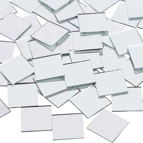 Belle Vous Miroir Carreaux (Lot de 50) ¿ 7,4 cm - Petits Miroir Mosaïque Carrés pour Travaux Manuels, Décoration Murale & Intérieure Chambre & Salon