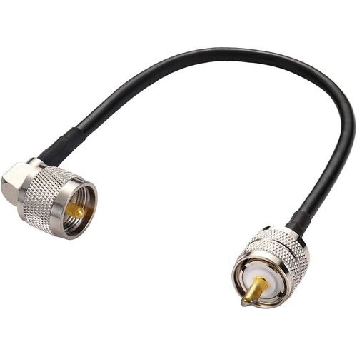 1 Pièce 30cm PL-259 Câble de démarrage, UHF Mâle à Mâle Câble Coaxial RG58 Numérique à Faible Perte pour Radio HAM & CB, Analyseur d'Antenne, Charge Fictive, Compteur SWR