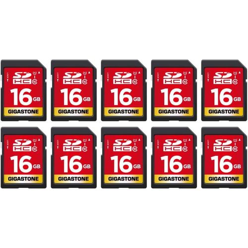 16 Go Sdhc Carte Mémoire, Lot De 10 Cartes, Prime Série, Vitesse De Transfert Allant Jusqu'À 80 Mo/S. Pour Photos, Vidéos, Musique, Fichiers, Caméscope, Caméra, Pc, Classe 10 U1 Uh[LOT6240168]