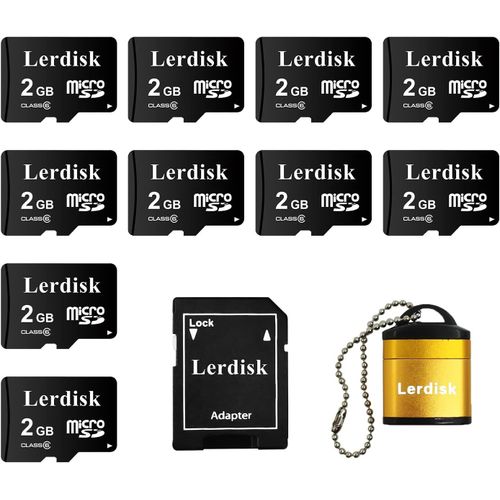 Lot De 10 Cartes Micro Sd 2Go Classe 6 | Compatible Lecteurs Mp3, Téléphones Anciens & Appareils Sd | Ip65 Antichoc Et Certifié Ce (2Gox10)[LOT6240484]