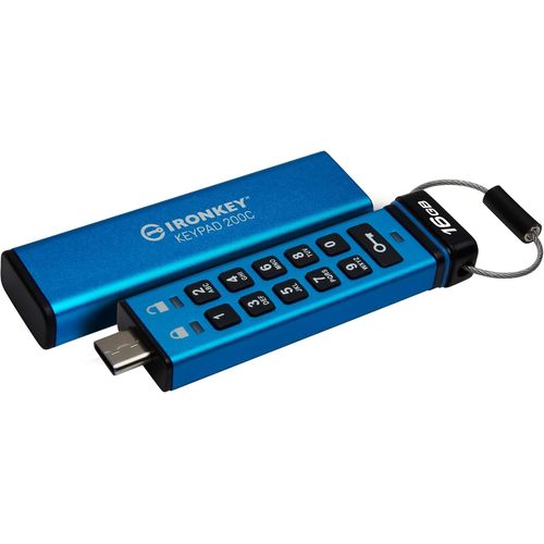 Ironkey Keypad 200C Clé Usb Type-C À Chiffrement Matériel Fips 140-3 Niveau 3 (En Attente) Avec Chiffrement Matériel Xts-Aes 256 Bits - Ikkp200C/16Gb[LOT6241145]