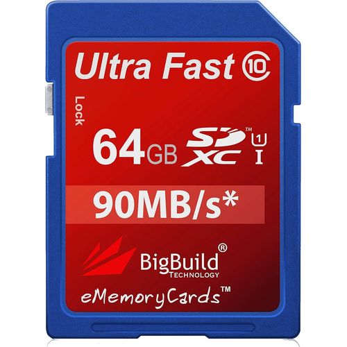 Ememorycards 64 Go 90 Mo/S Ultra Rapide Sdxc Carte Mémoire Pour Caméra De Olympus Pen E Pl10[LOT6241471]
