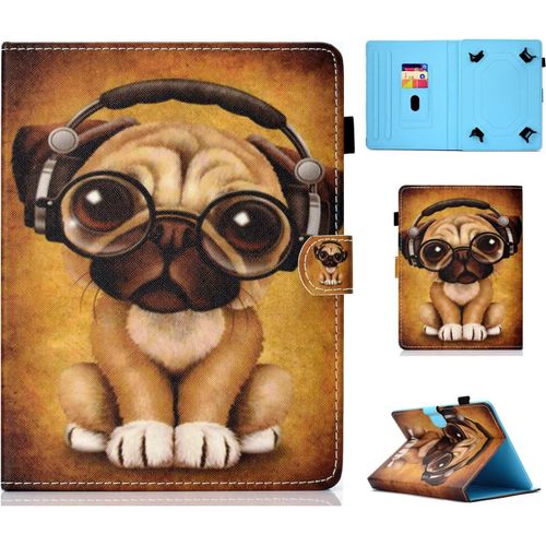 Coque Tablette De 9 À 10.1"", Étui Housse De Protection Pour Ipad 9.7 2018, Galaxy A6 10.1/Tab E 9.6, Asus Zenpad 10, Lenovo Tb-X103f/Tab 2 A10-70, Huawei Mediapad T3 T5 10/M5 Lite, Chien
