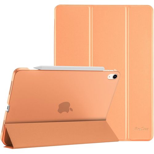 Procase Coque Pour Ipad Air 11 Pouces (M2) 2024, Air 5ème 2022, Ipad Air 4ème 2020 10.9 Pouces, Étui De Protection Anti-Chute, Rabat Magnétique Stable -Orange