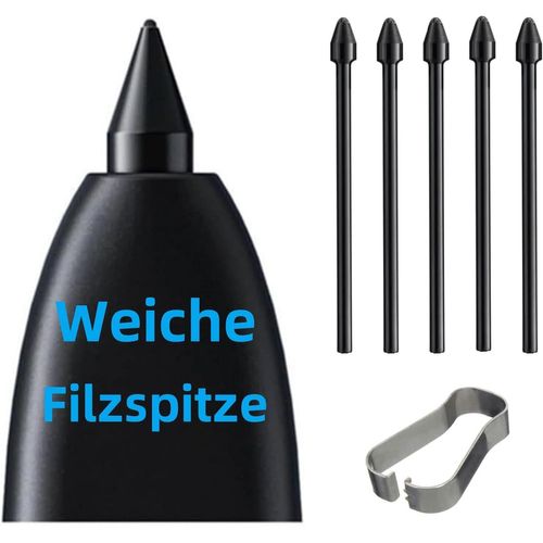 Lot De 5 Pointes De Rechange Originales Pour Samsung Galaxy S22 Ultra S Pen, Pointes Souples De Rechange Pour Samsung S Pen, Galaxy S22 Ultra Avec Outil De Montage/Démontage (5 Pièces, Noir)