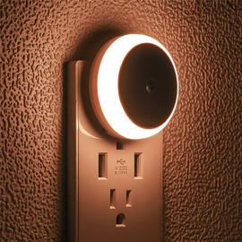 Veilleuse LED avec capteur de nuit intelligent,ronde,plug-in,lampe