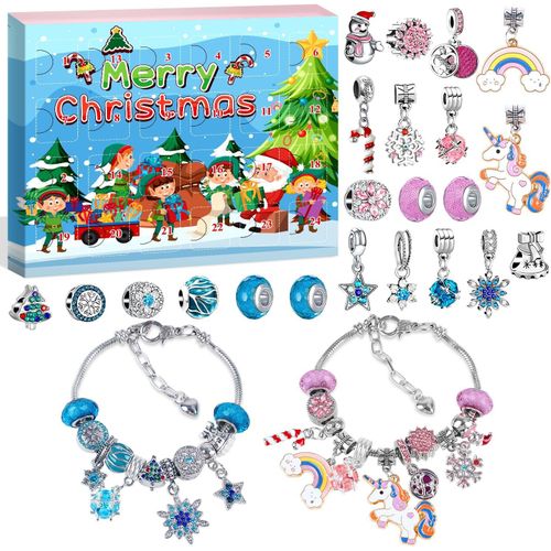 Calendrier De L'avent Bijoux Licorne Fille: Fabrication Bijoux Enfants Fille Kit Bracelet Fille Creatif Enfant Jouet Fille Calendrier De L'avent Fille 4 5 6 7 8 9 10+ Ans Cadeau Fille Idee Cadeau Noel