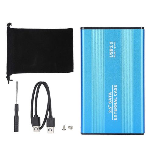 Boîtier HDD Plug Play 3 To USB3.0 SSD Disque dur Box pour ordinateurs portables/OS X Stockage de données externeBlue
