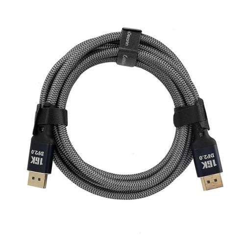 Câble Displayport 2.0 DVI HD Adaptateur Line 16K à 60Hz pour ordinateur TV Projecteur Moniteur2m / 2.2yd