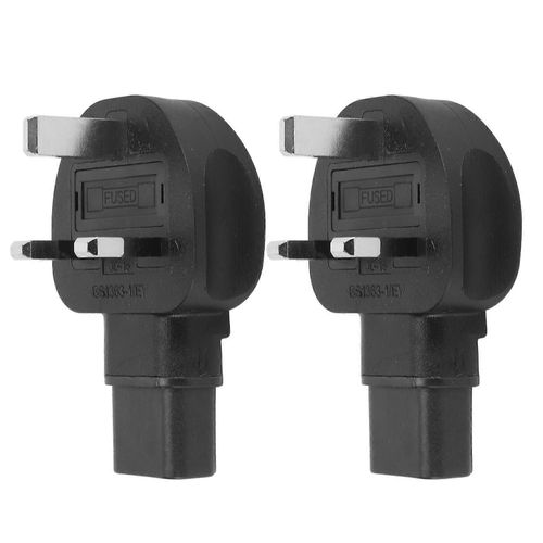 2pcs UK Plug to IEC320 C13 Adaptateur secteur Cordon d'alimentation Adaptateur Connecteur pour ordinateur portable 100 ?250V