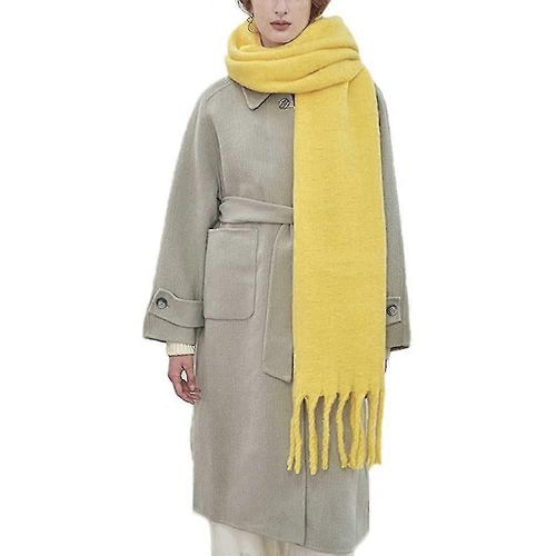 Grand Foulard Épais Cachemire Coloré Se Sentir Surdimensionné Foulards Couverture Doux Gros Châle De Laine Épais Hiver Chaud Femmes