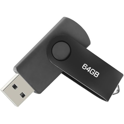 CLé USB 64Go, Cle USB 64Go Pen Drive USB 2.0 Mémoire Stick 64Go Thumb Drive pour PC, TV, Voiture, Ordinateur Portable etc (Noire)