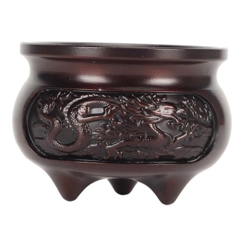 Brûleur d'encens en laiton Porte-brûleur d'encens décoratif en métal antirouille avec base de porte-bâton d'encens Bronze violet