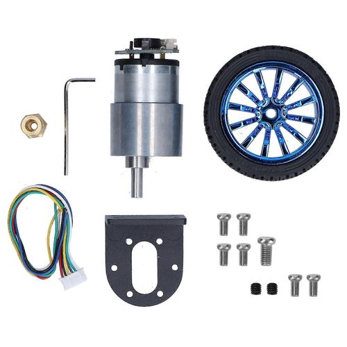 Kit De Moteur D'encodeur Arbre De 6 Mm Avec Support De Montage Pour Robot De Voiture Intelligent Bricolage Dc6v Jgb37 ?520100rpm