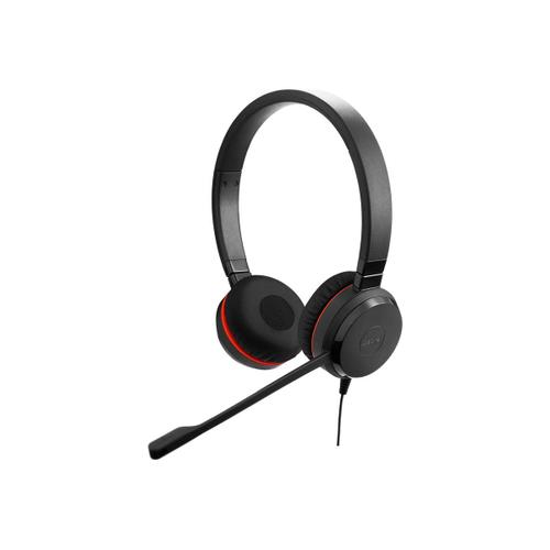 Jabra Evolve 30 II MS stereo - Micro-casque - sur-oreille - filaire - jack 3,5mm, USB-C - Certifié pour Skype for Business