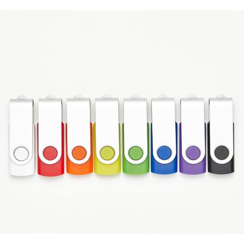 Lot de 5 clés USB 2.0 de 2 Go en 5 couleurs aléatoires