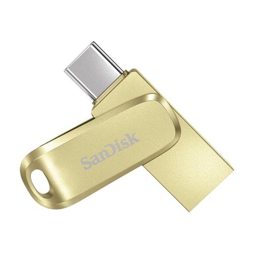 SanDisk Ultra Dual Drive Luxe - Clé USB - 256 Go - USB 3.2 Gen 1 / USB-C - or