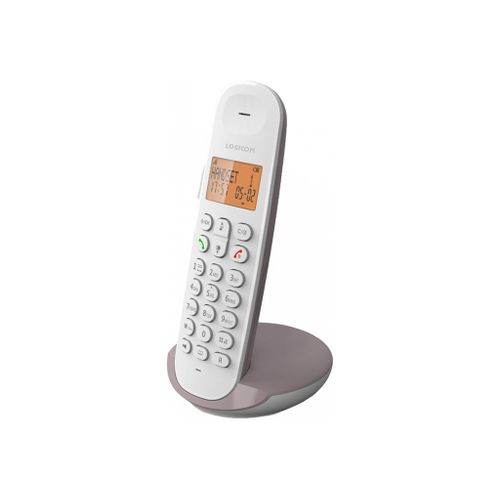Logicom Iloa 150 - Téléphone sans fil avec ID d'appelant - DECT\GAP - (conférence) à trois capacité d'appel - taupe