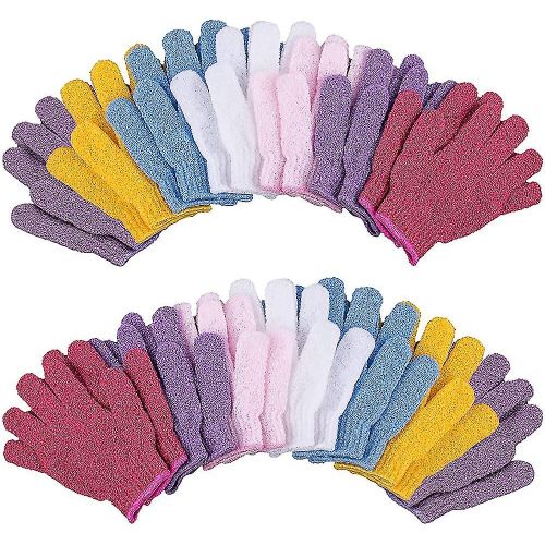 14 Paires De Gants Exfoliants, Gommage Du Corps, Élimination Des Peaux Mortes