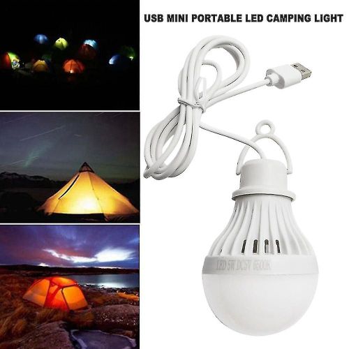 Lanterne Led Super Lumineuse, Lampe De Camping Portable, Mini Ampoule 5/7w 5v, Alimentation Usb, Lumière De Livre, Lecture