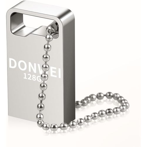Cle USB 128 Go, Clé USB, Clés USB 2.0 Grande Capacité, Métal Mini Clef USB Mémoire Externe, Pendrive Portable Flash Drive Originale Stockage des Données pour Ordinateurs, Cadeaux Aux Étudiants