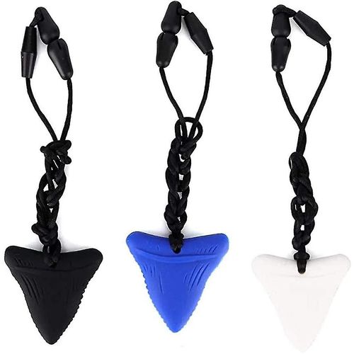 Collier De Dentition, Collier À Mâcher De Dents En Silicone De Requin 3 Pièces, Collier À Mâcher