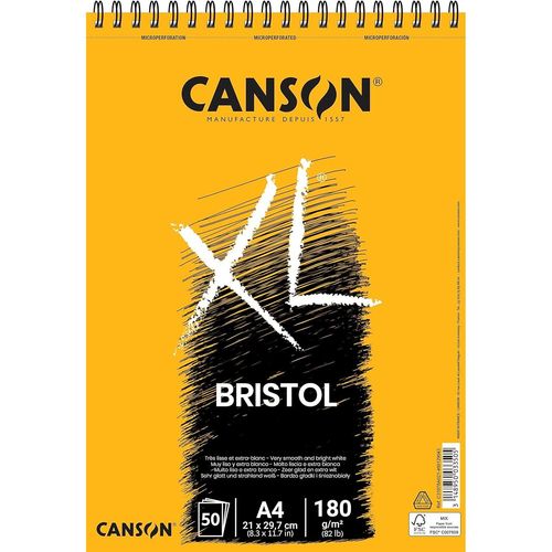 Canson Bloc 50 Feuilles Croquis Et Études Xl Bristol A4 180g