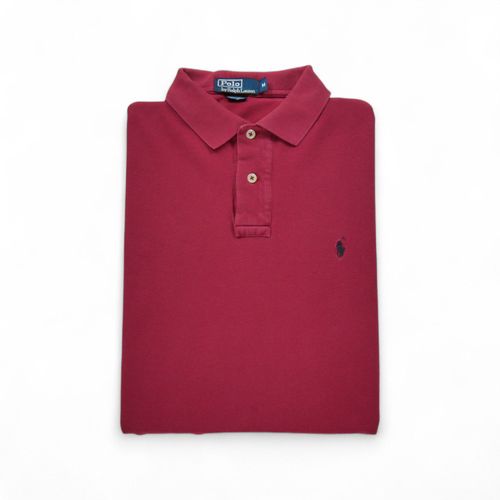 Reconditionné - Polo Manches Longues Homme Rouge - Taille M - Homme - Rouge