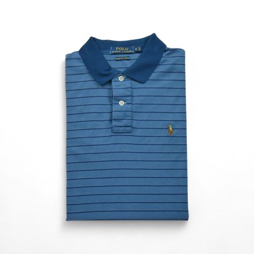 Reconditionné - Polo Manches Courtes Femme Bleu - Taille M - Femme - Bleu