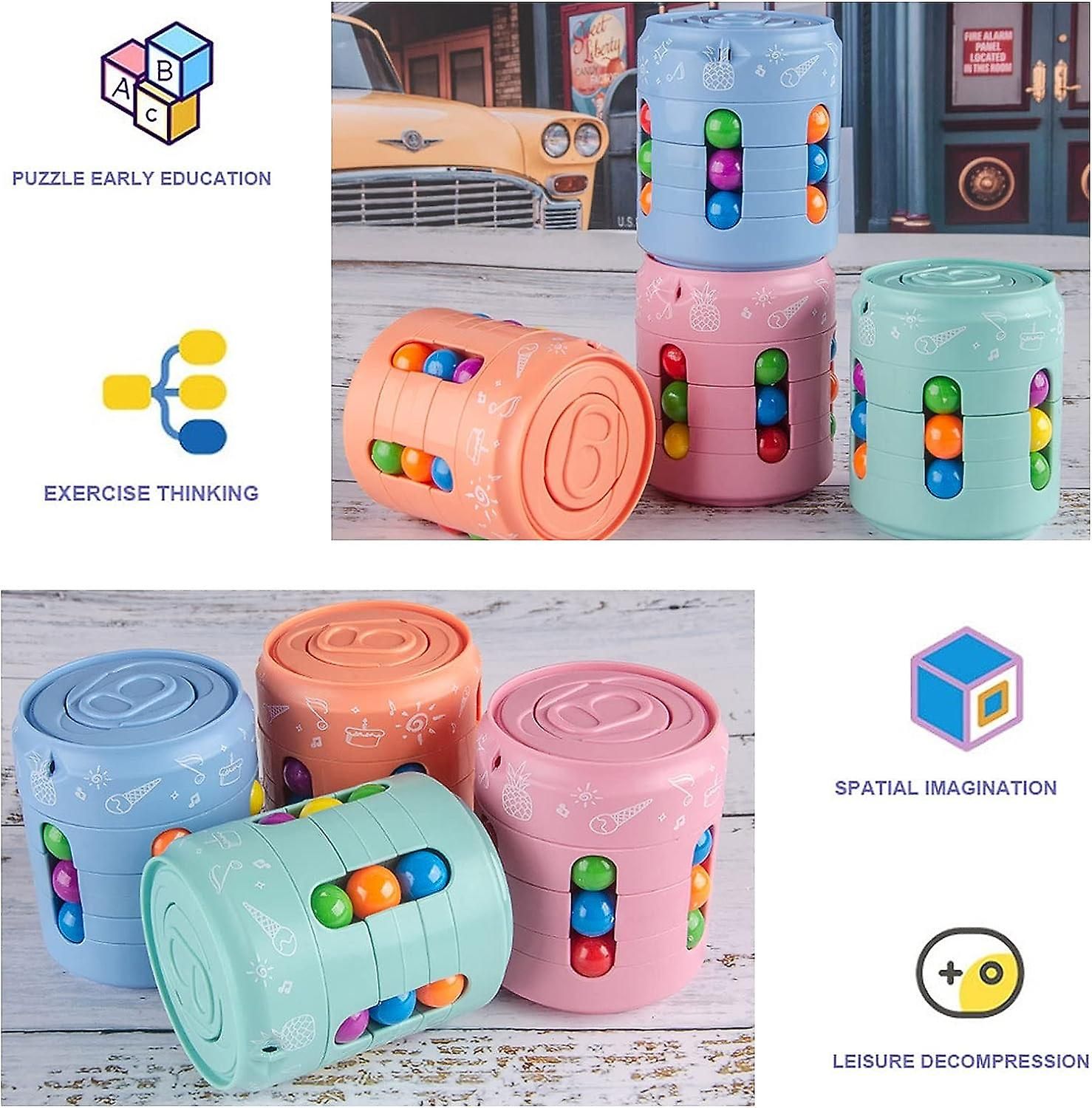 Jouets De Cube De Haricots Magiques Rotatifs, Jouets De Dco... - 5