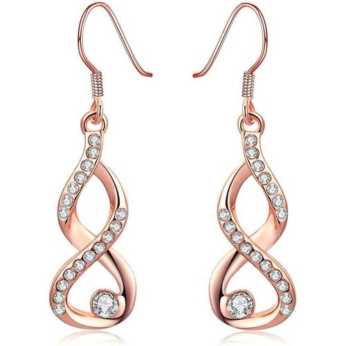1 Paire De Femmes Boucles D'oreilles Infinity ""8"" Boucles D'oreilles Rose Or Or Argent Boucles D'oreilles