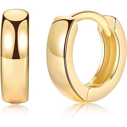 Boucles D'oreilles Créoles En Argent 925pour Femmeen Argent Et Or8 Mm, 10 Mm, 12 Mmpour Homme Et Fillelargeur:3 Mm