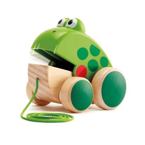 Grenouille À Tirer | Grenouille En Bois Mangeant Des Mouches, Jouet À Tirer Pour Tout-Petit, Couleurs Vives