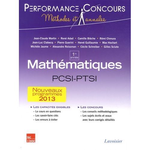 Mathématiques 1re Année Pcsi-Ptsi