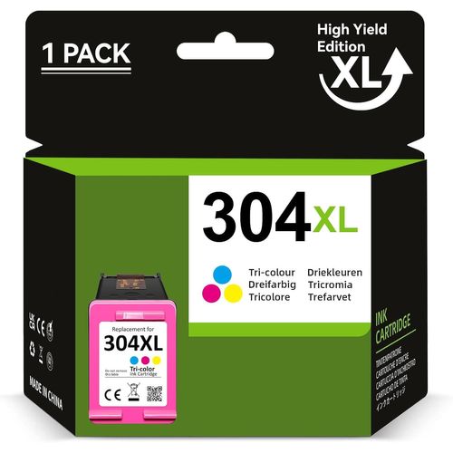 Cartouches d'encre 304XL Couleur compatibles avec HP 304, pour HP Envy 5000 5030 5010 5020 5032 5020 pour HP Deskjet 3750 2630 2620 2622 3720 3730 3760 3762 (1 pièce)