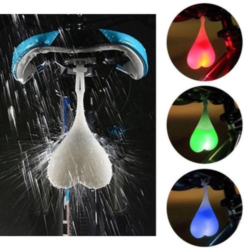 Boules De Feu Arrière De Vélo, Lumière Led Créative En Silicone En Forme De C¿Ur, Étanche, Essentielle, Lampe À ¿Ufs Pour Dossier De Siège De Vélo De Nuit, Vert