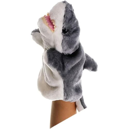 Peluche Requin Dessin Animé Enfants Main Jouet Marionnette Drôle Gris Pour Cadeau Peluche Animal Adorable Poupée