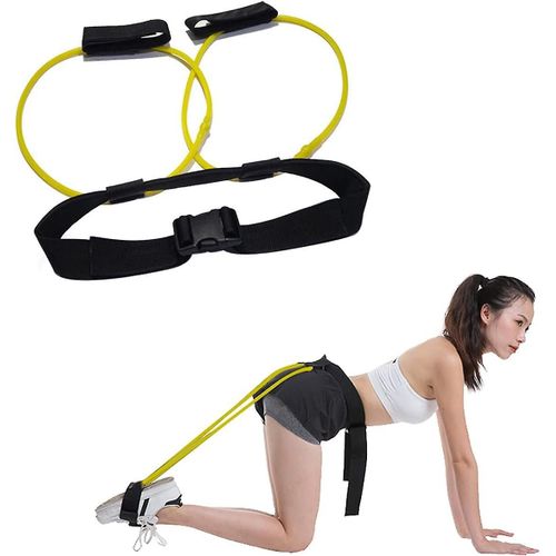 Bande D'entraînement De Résistance Musculaire Pour Fessiers De Fitness, Ceinture De Yoga Réglable, Bandes De Résistance Musculaire, Ceinture De Butin Pour Intérieur Et Extérieur, Jaune 10 Lb