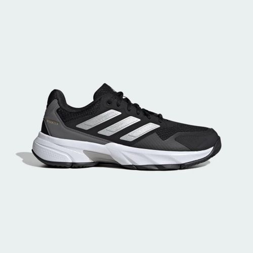 Chaussures De Tennis Courtjam Control 3 Adidas Core Black Silver Metallic Grey Four