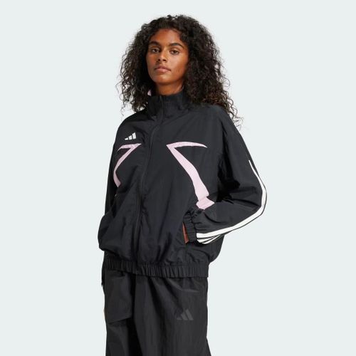 Veste De Survêtement Toile Color Block 3 Bandes Tiro Cut Adidas - Black / True Pink / White - L