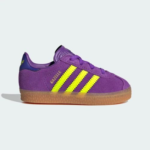 Chaussures Lacetslastiques Gazelle Comfort Closure Enfants Adidas Active Purple Solar Yellow Collegiate Purple