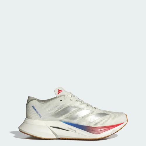 Chaussures Adizero Boston 12 Adidas Core White Matte Silver Pure Ruby