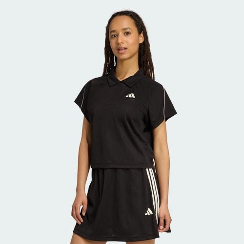 Polo Stadium 3 Bandes Tennis Inspired Jacquard Adidas - Black / Off White - S