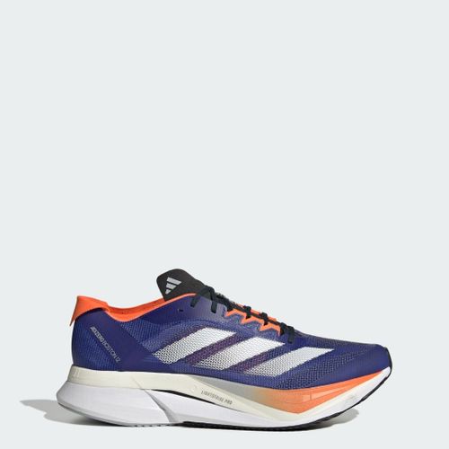 Chaussures Adizero Boston 12 Adidas Lucid Blue Cloud White Impact Orange