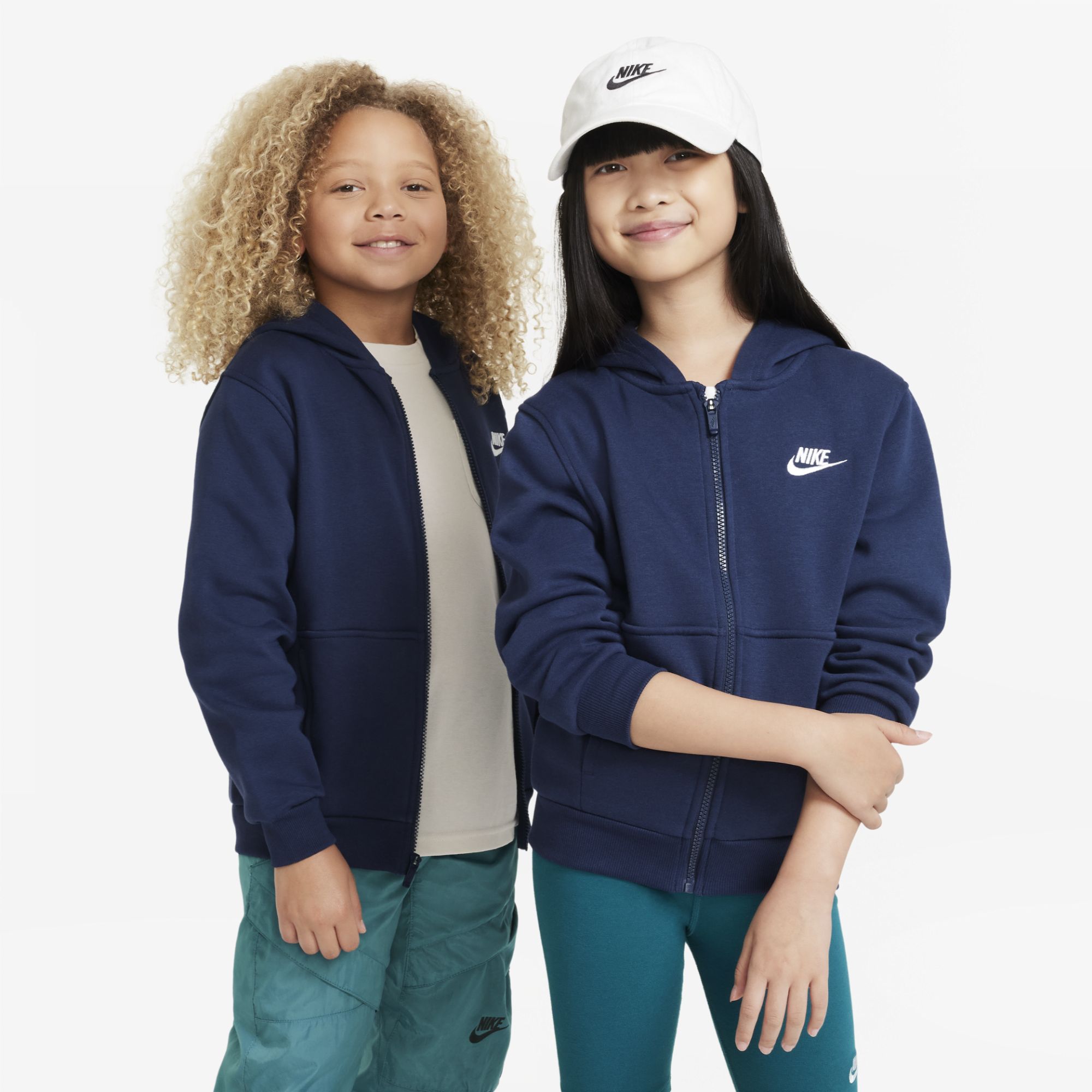 Sweat À Capuche Et Zip Nike Sportswear Club Fleece Pour Ado - Bleu