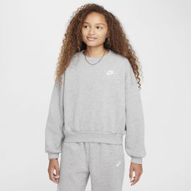 Sweat Ample À Col Ras-Du-Cou Nike Sportswear Club Fleece Pour Fille - Gris