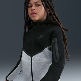 Sweat À Capuche Et À Zip Nike Sportswear Tech Fleece Pour Ado (Taille Élargie) - Gris