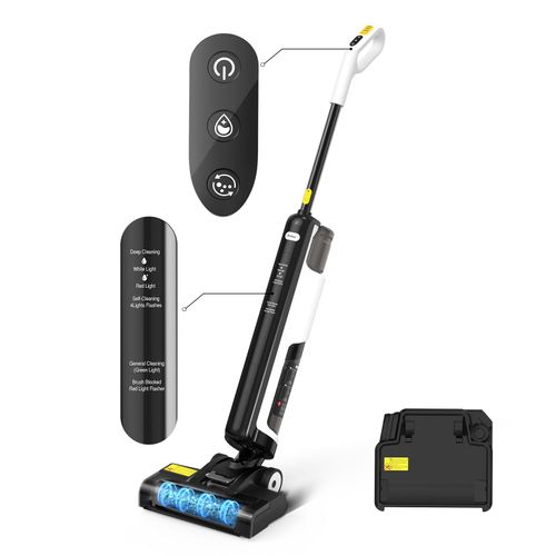 Redkey W12 SE Aspirateur Laveur Sans Fil,3 en 1 Aspirateur Nettoyeur Sec et Humide Intelligent Sans Fil Aspirateur Eau et Poussière
